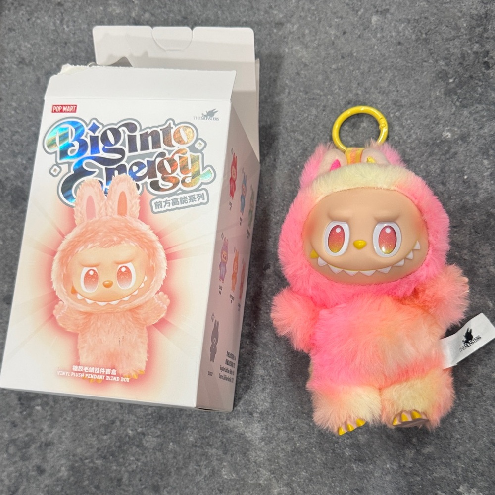 LABUBU Big Into Energy Series- “Loyalty” Pink Plush Toy
